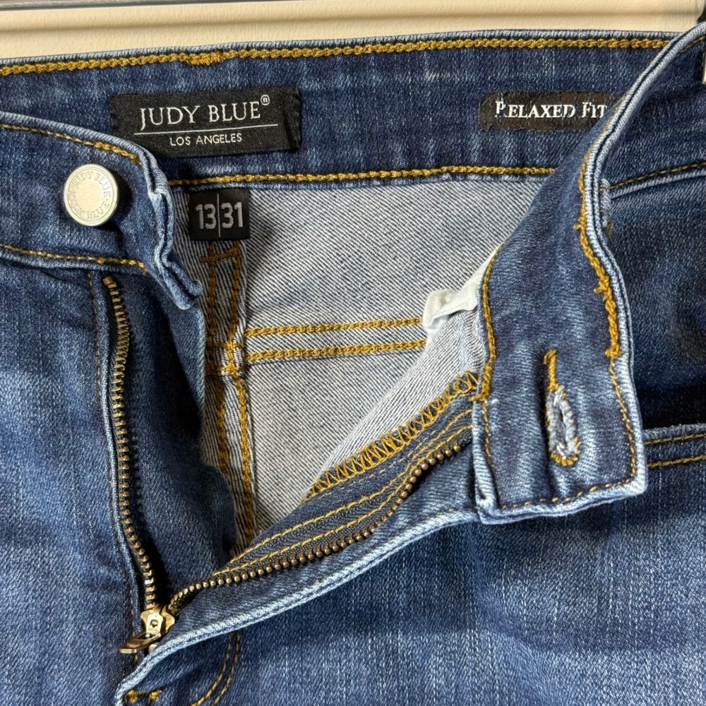 Judy Blue Relaxed Fit Mom Jeans Women 13/31 Blue High Rise Stretch Denim Classic - Picture 3 of 6
